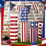 3 Pcs 4th of July Wooden Porch Signs
