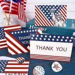 32 Pack Patriotic Thank You Cards with Envelopes