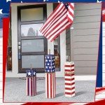 3 Pcs 4th of July Wooden Porch Signs
