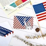 32 Pack Patriotic Thank You Cards with Envelopes