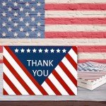 32 Pack Patriotic Thank You Cards with Envelopes