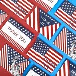 32 Pack Patriotic Thank You Cards with Envelopes