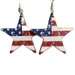Vintage American Flag Dangle Earrings for Independence Day