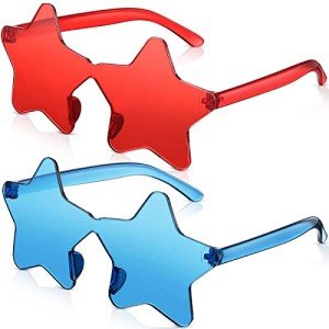 Star-Shaped Rimless Sunglasses for Women (2 Pack)