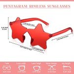 Star-Shaped Rimless Sunglasses for Women (2 Pack)