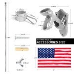6ft Stainless Steel American Flag Pole Kit