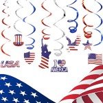 USA Party Decorations: Red, White & Blue Set