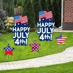 Patriotic Memorial Day Yard Sign Set - 7 Pieces