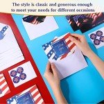 130 Pcs Patriotic Note Cards Set with Envelopes