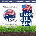 Patriotic Memorial Day Yard Sign Set - 7 Pieces
