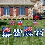 Patriotic Memorial Day Yard Sign Set - 7 Pieces