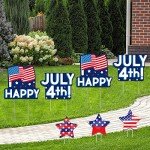 Patriotic Memorial Day Yard Sign Set - 7 Pieces