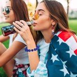 Patriotic Beaded Bracelets for Independence Day Celebrations