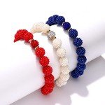Patriotic Beaded Bracelets for Independence Day Celebrations