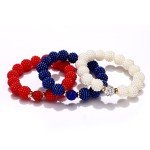 Patriotic Beaded Bracelets for Independence Day Celebrations