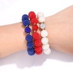 Patriotic Beaded Bracelets for Independence Day Celebrations
