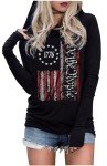 Women’s Patriotic American Flag Hoodie - 4th of July