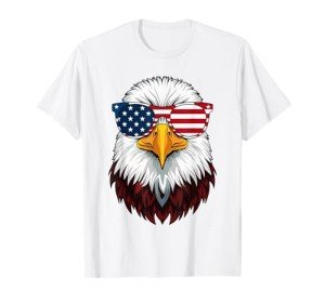 Patriotic Eagle American Flag T-Shirt for Men