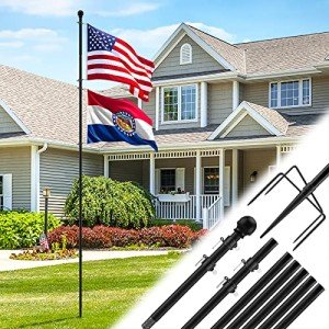 10 FT Heavy Duty Outdoor Flag Pole Kit