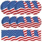 Patriotic 4th of July Plates and Napkins Set