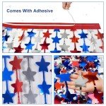 Patriotic Tinsel Backdrop Curtains – 2 Pack