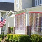 Patriotic Tinsel Backdrop Curtains – 2 Pack