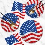 Patriotic 4th of July Plates and Napkins Set