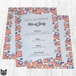American Flag Border Paper – 60 Patriotic Sheets