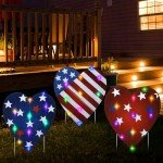 3-Piece LED Patriotic Yard Sign Set for Veterans