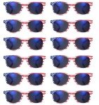 12 Pack American Flag Sunglasses for Patriotic Fun
