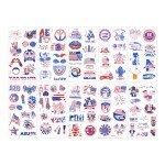 100PCS 4th of July Patriotic Tattoo Stickers