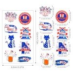 100PCS 4th of July Patriotic Tattoo Stickers