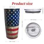 American Flag Stainless Steel Travel Tumbler 20oz