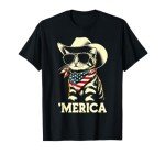 Funny Patriotic 'Merica Cat T-Shirt for Everyone