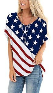 Women’s USA Flag T-Shirt for Patriotic Celebrations