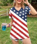 Women’s USA Flag T-Shirt for Patriotic Celebrations