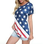 Women’s USA Flag T-Shirt for Patriotic Celebrations