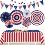 4th of July Patriotic Decorations Set, 9 Pieces