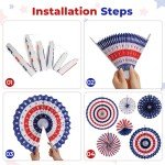 4th of July Patriotic Decorations Set, 9 Pieces