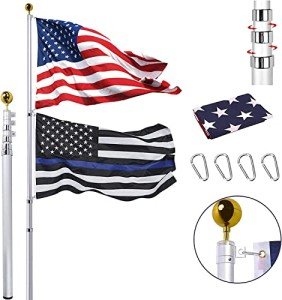 30FT Heavy Duty Telescopic Flag Pole Kit