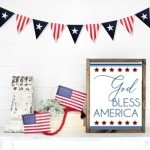 6ft Patriotic Burlap Banner for Independence Day