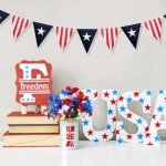 6ft Patriotic Burlap Banner for Independence Day