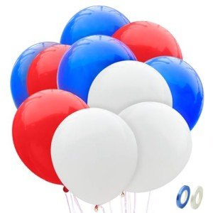 100ct Red White Blue Balloons for Celebrations