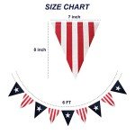 6ft Patriotic Burlap Banner for Independence Day