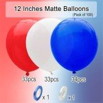 100ct Red White Blue Balloons for Celebrations