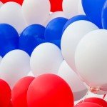 100ct Red White Blue Balloons for Celebrations