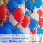 100ct Red White Blue Balloons for Celebrations