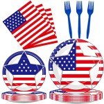 Fourth of July Disposable Party Plates & Napkins Set
