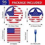 Fourth of July Disposable Party Plates & Napkins Set
