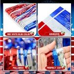 Patriotic Tinsel Curtains Set for Celebrations
